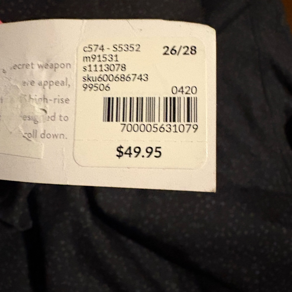 Livi Active Black Speckled  capris active wear